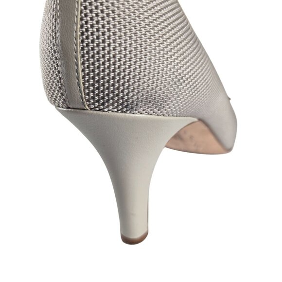 Amalfi for Nordstrom Beige Taupe Leather Mesh Heels 9.5, Made in Italy - Picture 8 of 13